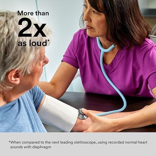 3M Littmann Classic III Monitoring Stethoscope, 5912C, More Than 2X as Loud, Weighs Less, 27" Marine Blue Satin-Finish Tube for Added Comfort, Flexibility and Cleanability thumbnail 5