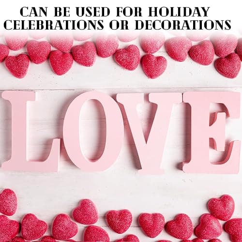 Zaruatu 6 Inch White Wooden Letters Unfinished Wood Letters for Crafts Blank DIY Crafts for Adults Paintable Standing Letters for Wall Wedding Birthday Party Decoration (&) thumbnail 4