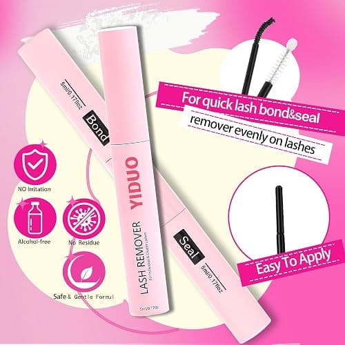 YIDUO 575Pcs Lashes Clusters Kit with Glue and Removers, D Curl Volume 150D+200D Thick+Spiky Lashes Extension, 12-21mm Thick Extension Eyelashes DIY Individual False Eyelash Kit DIY at Home Easily thumbnail 6