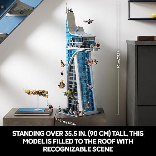 LEGO Marvel Avengers Tower Building Kit, Detailed Recreation of The Iconic HQ Featuring Classic Movie Scenes, 31 Figures and Authentic Accessories, Gift for Marvel Fans and Model-Makers, 76269 thumbnail 2