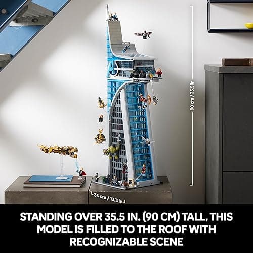 LEGO Marvel Avengers Tower Building Kit, Detailed Recreation of The Iconic HQ Featuring Classic Movie Scenes, 31 Figures and Authentic Accessories, Gift for Marvel Fans and Model-Makers, 76269 - Multicolor thumbnail 3