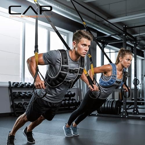 CAP Weighted Vest for Women & Men 8-30lbs – Reflective Fitness Vest for Walking, Running, Cardio, Rucking, & Strength Training Workouts, Multiple Colors thumbnail 6