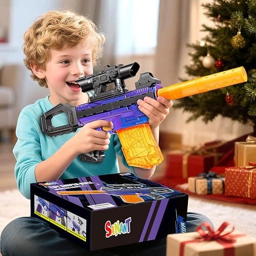 Toy Gun Automatic Sniper Rifle, Realistic Electric Toy Foam Blaster Sniper with Scope Tactical Vest Kit, Toy Gun for Boys 8-12, Birthday, Indoor Outdoor Shooting Game for Kids thumbnail 2
