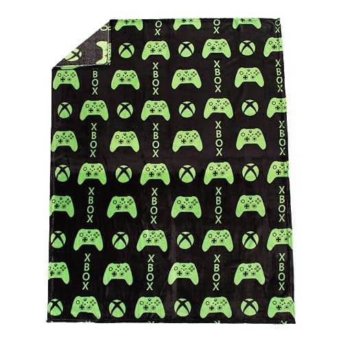 Jay Franco Xbox Throw Blanket with Game Controller Gift Box - Plush Throw Measures 46 x 60 Inches - Kids Super Soft Special Edition Fleece Gamer Bedding thumbnail 6