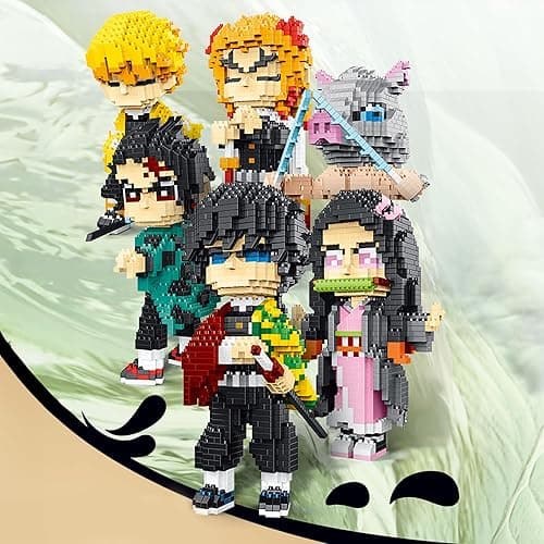 MACTANO Anime Demon Figure Micro Mini Building Set Slayer Tanjiro Kamado Building Block Toy for Adult-1187pcs - Tanjiro thumbnail 6