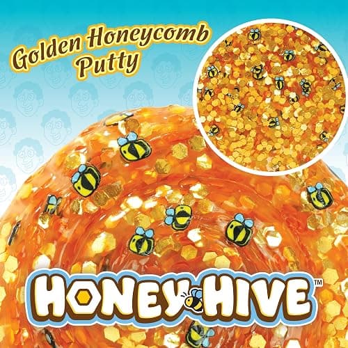 Crazy Aaron's Thinking Putty - Honey Hive - Clear Sensory Putty for Kids and Grown ups in a 4" Tin - Creative and Endless Fun, Stress Relief Therapy Toys, Never Dries Out - Made in USA thumbnail 3