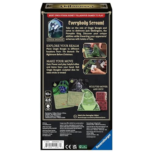 Ravensburger Disney Villainous: Filled with Fright - Strategy Board Game for Age 10 & Up | Newest Expansion | Award-Winning Line | Featuring Oogie Boogie thumbnail 6