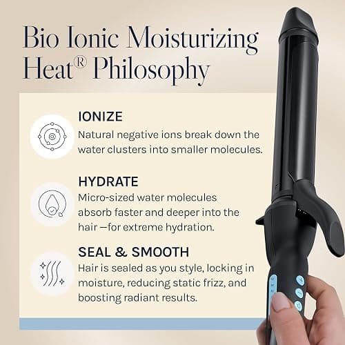 Bio Ionic Long Barrel Styler,Curling Iron with Moisture Heat Technology & NanoIonic MX, Verstatile Curling Wand thumbnail 8
