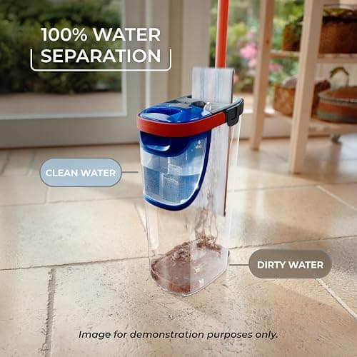 O-Cedar H2prO Flat Mop System | Quick Cleaning Tool | Clean with Water | Machine Washable Reusable Microfiber Mop Pad | Safe on Wood Floors, Vinyl, Tile, Baseboards, Walls thumbnail 4