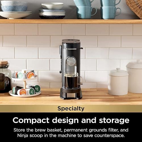 Ninja | Coffee Maker | Single Serve |Brew with Coffee Pods & Grounds| Compatible with K-Cup Coffee Pods | 4 Brew Styles, up to 24oz Cup Sizes & 56oz Removable Reservoir | Black | PB051 thumbnail 5