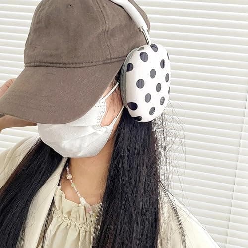 Case Compatible with AirPods Max Headphones, Soft TPU Cute Polka Dots Pattern Anti-Scratch Protective Ear Cup Covers Headphone Cases for Woman Kids thumbnail 8