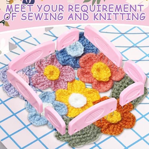 120 Pcs Knit Blocking Combs Pins Kit, 20Pcs Pink Color Knit Blockers Pins Kit, 100 T-pins for Blocking Knitting Crochet, Needlework Projects, Knitting Block Pins Tool for Blocking Mats thumbnail 6