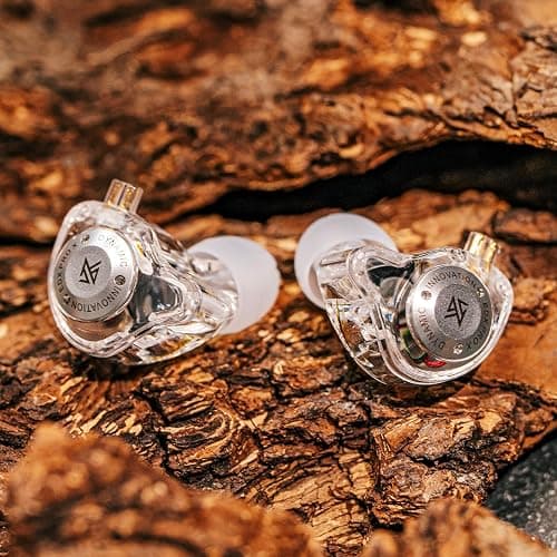 LINSOUL KZ EDX Pro X Écouteurs intra-auriculaires, pilote dynamique unique, moniteur intra-auriculaire HiFi avec forme ergonomique, casque de jeu filaire (sans microphone, transparent) thumbnail 4