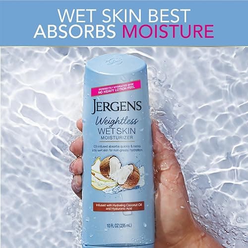 Jergens Wet Skin Body Lotion with Coconut Oil, In Shower Lotion for Dry Skin, Fast-Absorbing, Non-Sticky, Dermatologist Tested, 10 Ounce thumbnail 4