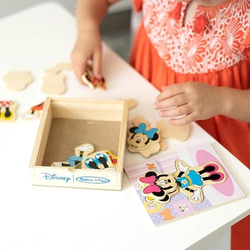 Melissa & Doug Disney Minnie Mouse Mix and Match Dress-Up Wooden Play Set (18 pcs) thumbnail 5