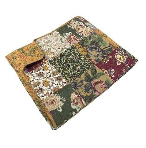 Greenland Home Antique Chic Quilted Patchwork Throw, 50" x 60" , Multicolor - Image 1
