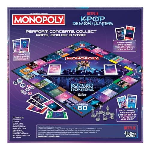 Monopoly: Kpop Demon Hunters Edition Board Game | Family Games for Kids, Teens, and Adults | Fun Gifts for Kids | 2 to 6 Players | Ages 8+ thumbnail 3