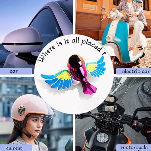 Bionic Flying Bird, Funny and Cute Car Decoration, Wings Swing with Wind, Suitable for Car, Motorcycle Mirrors and Helmets (Blue) thumbnail 4