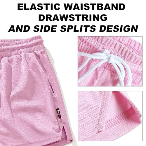 AIMPACT Men's Mesh Running Shorts 3 Inch Quick Dry Gym with Pockets | Lightweight, Breathable, Moisture-wicking, Unlined, Side Slits, Elastic Waist, Drawstring, for Training & Workout thumbnail 4
