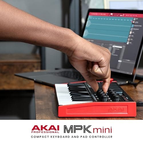 Akai Professional MPK Mini MK3-25 Key USB MIDI Keyboard Controller With 8 Backlit Drum Pads, 8 Knobs, Music Production Software and Native Instruments Sound Package (NKS Integration) thumbnail 9