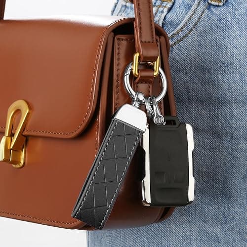 Handlive 2 Pack Leather Keychains, Car Key chains for women men, Key Fob Holder with Keyrings, Anti-Lost D-Ring thumbnail 7