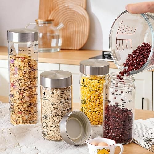 Glass Juice Bottles 10 Oz, Wide Mouth Reusable Clear Glass Water Bottles with Graduations 100% Leak Proof Stainless Steel Lids, BPA Free, Fits in Cup Holder Juice Containers Set of 6 thumbnail 6