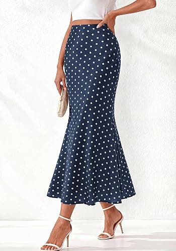 BTFBM Midi Skirts for Women 2026 Summer Spring Lightweight A Line High Waisted Wedding Guest Party Silk Long Skirt thumbnail 6