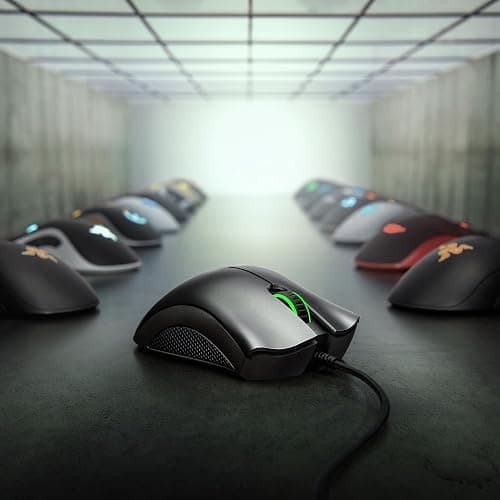 Razer DeathAdder Essential Gaming Mouse: 6400 DPI Optical Sensor - 5 Programmable Buttons - Mechanical Switches - Rubber Side Grips - Classic Black thumbnail 6