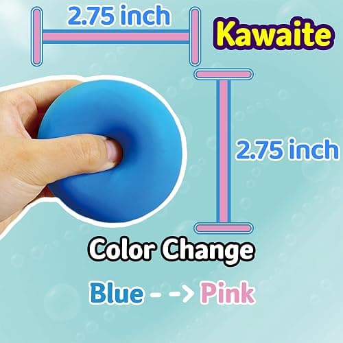 Squishy Dough Stress Ball Squeeze Toy (1 Pack) Squishy Stress Balls for Kids and Adults, Funny and Soft Change Color Squeeze Ball, Squish Ball, Ideal for Anxiety Relief, Autism, ADHD (Blue) thumbnail 4