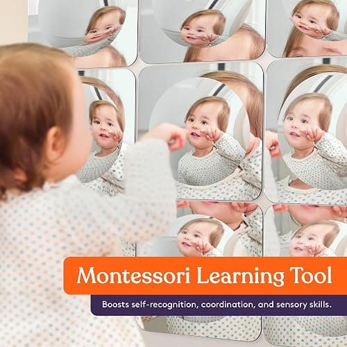 Special Supplies Sensory Bubble Wall Mirror - Interactive Acrylic Mirrors for Wall Decoration and Sensory Toys for Kids Classroom or Home -Sensory Room Decor -Visual, Tactile Stimulation (9 Pk) thumbnail 4