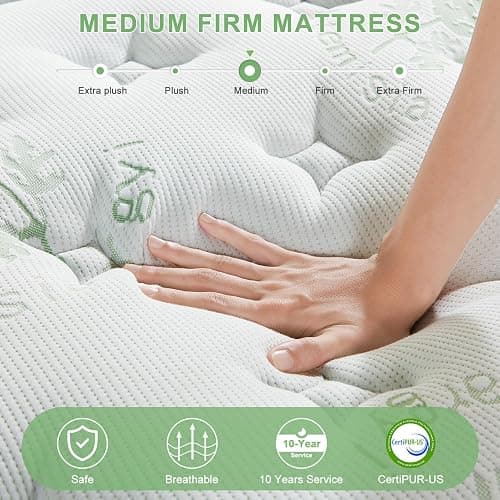 Full Size Mattress,12 Inch Full Mattress in a Box,Memory Foam Hybrid Mattress,with Individual Pocket Spring - Pressure Relief, Motion Isolation, Cool Sleep, CertiPUR-US Certified, 75''L x 54''W thumbnail 2