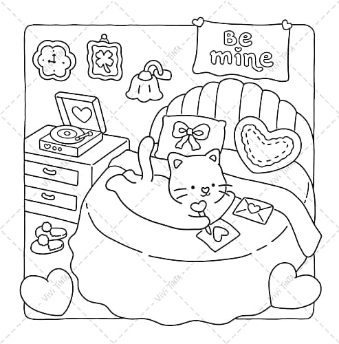 Sweetheart: Coloring Book for Adults & Teens Featuring Adorable Animals Valentines thumbnail 6