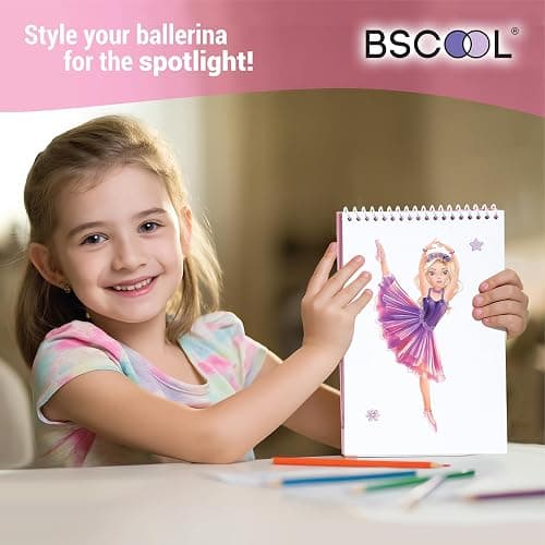 BSCOOL Sticker Dress Up Ballet - Sticker Activity Book for Kids. Learn Girls Fashion Design for Ballet with Stickers and Guides for Kids 5 and up. with 100+ Removable Stickers thumbnail 6