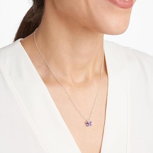 Amazon Essentials Sterling Silver Gemstone Butterfly Pendant Necklace, 18" thumbnail 3
