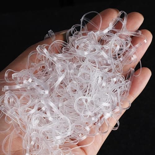 Teenitor Clear Hair Elastics, Clear Elastics Rubber Bands for Hair Ties, 300pcs thumbnail 3