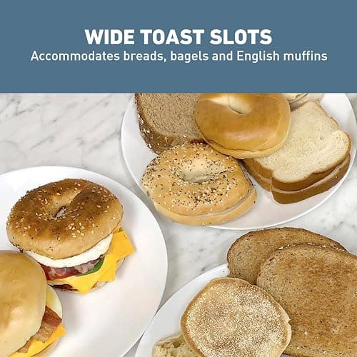 West Bend Breakfast Station 2-Slice Toaster and Egg Cooker/Poacher with Removable Pre-Cooked Meat and Vegetable Warming Tray for Perfect Breakfast Sandwiches, 1200-Watts, Black thumbnail 4