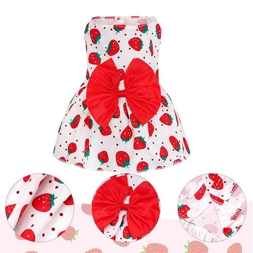 choyaxo 4pcs Cute Dog Dress Pet Dress Puppy Skirt Summer Pet Clothes for Puppy Small Cats thumbnail 2