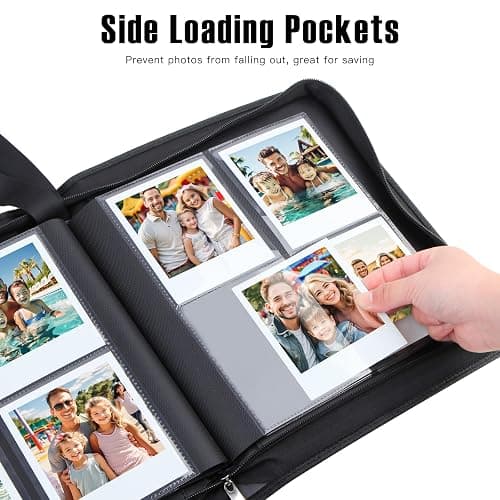 256 Pockets Photo Album for Fujifilm Instax Wide 300 Camera, for Polaroid 600 Photo Album, Albums for Polaroid Now+ Now OneStep2 OneStep+ 600 Instant Film Camera, POP Lab Instant Print Camera (Black) thumbnail 5