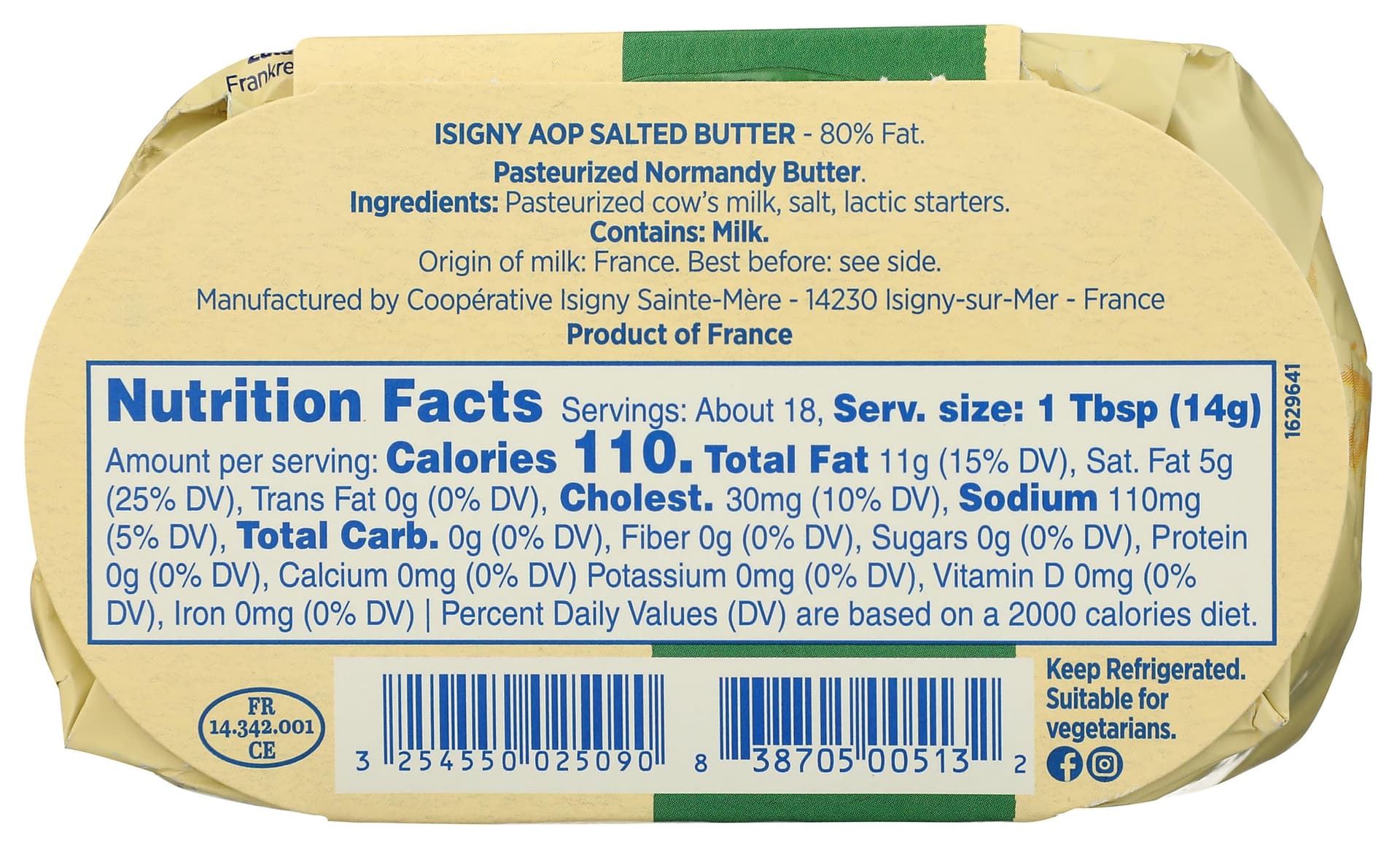 Isigny Ste Mere Salted Churned Butter, 8.8 Oz thumbnail 2