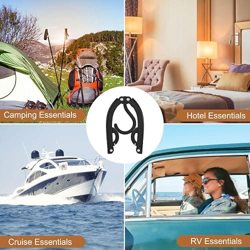 12 Pcs Travel Hangers Portable Foldable Hangers for Cruise Essentials 2026 | Cruise Must Have Clothes Hangers Travel Cruise Ship Essentials for Suitcase Luggage Camping Road Trip Fly Vacation Organizer thumbnail 6