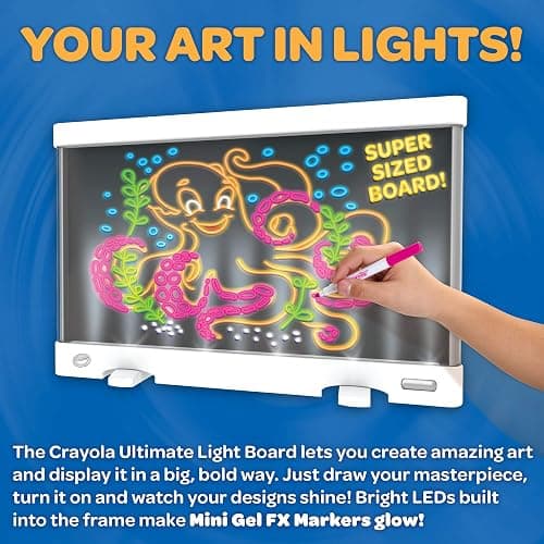 Crayola Ultimate Light Board - White, Kids Drawing Tablet, Holiday & Christmas Gifts, LED Drawing Board, Sketching Art Projector, Toys for Boys & Girls, 6+ thumbnail 5