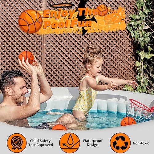 Amarlozn 5" Mini Foam Basketball Set, 3 PCS Orange, Ideal for Kids, Toddlers, Beach, Pool, Indoor & Outdoor Play thumbnail 7