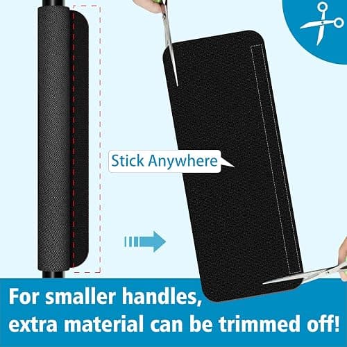 Miss.Silk Refrigerator Door Handle Covers, Set of 5, Keep Your Kitchen Appliance Clean from Smudges, Drips, Food Stains, Oil, Handmade Decor Protector for Fridge, Ovens, Dishwashers (Black) thumbnail 5