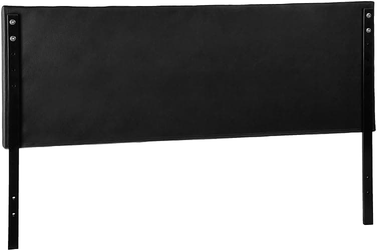 Amazon Basics Faux Linen Upholstered Tufted Headboard with Adjustable Height, King, Gray thumbnail 5
