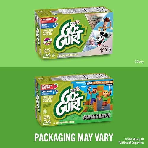 Go-GURT The Super Mario Galaxy Movie, Strawberry and Berry, Kids Fat Free Yogurt Tubes, Gluten Free, 24 Ct, 48 oz thumbnail 3