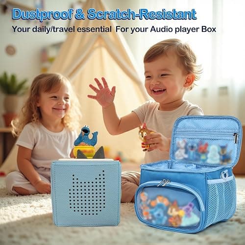 Kowenlic Carrying Case Compatible with Toniebox Starter Set, Carry Bag Compatible with Tonie Figures, Storage Case for Little Tikes Story Dream Machine Starter for Storybook (Purple) thumbnail 6