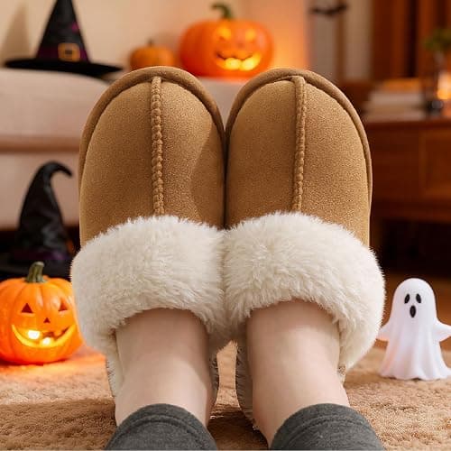 Litfun Women's Fuzzy Memory Foam Slippers Fluffy Winter House Shoes Indoor and Outdoor thumbnail 2