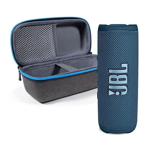 JBL Flip 6 (Blue) + Bundle with divvi! Protective Hardshell Case - Image 1