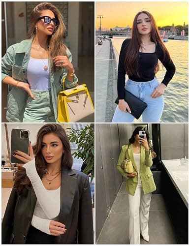 Ekouaer Womens 3 Pack Long Sleeve Shirts Square Neck Basic Ribbed Tops Tee Thermal Undershirts XS-XXL thumbnail 5