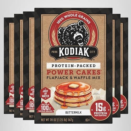 Kodiak Cakes Protein Pancake Power Cakes, Flapjack and Waffle Baking Mix, Buttermilk, 20 Oz, (Pack of 6) thumbnail 10